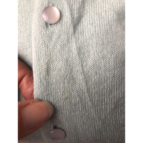 New York & Company Womens Knit Sweater Blue Cardigan Buttons Medium - Picture 16 of 16
